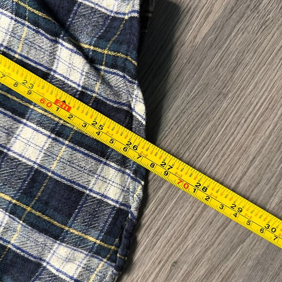 L.L. Bean Men’s Scotch Plaid Flannel Shirt - Navy/White - Picture 5 of 5